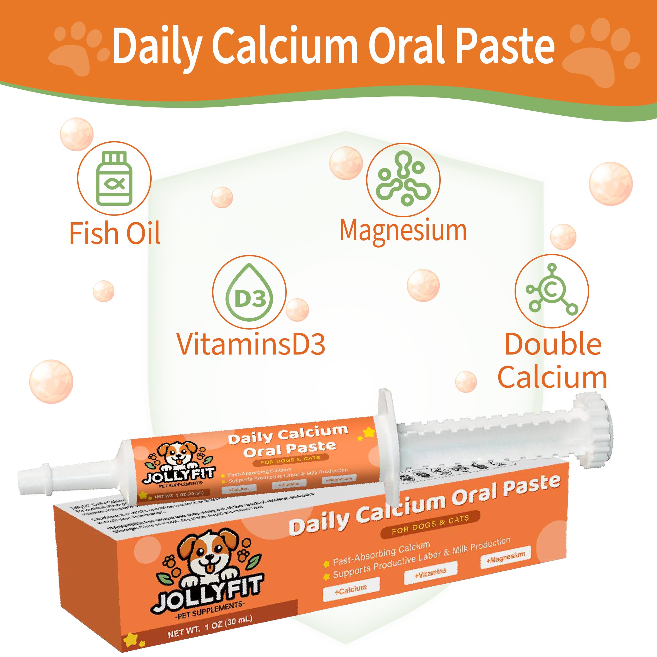 Jollyfit Calcio Oral para gatos gestantes: fórmula fácil de administrar