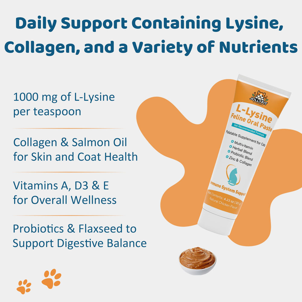 L-Lisina para gatos con colágeno, piel y pelaje saludables.