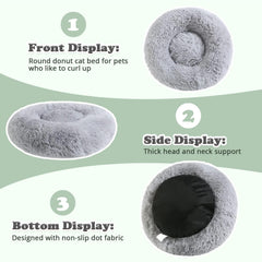 Cama JOLLYVOGUE donut con borde reposacabezas en 27 pulgadas