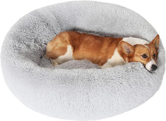 Cama para perro JOLLYVOGUE donut esponjosa para siestas largas