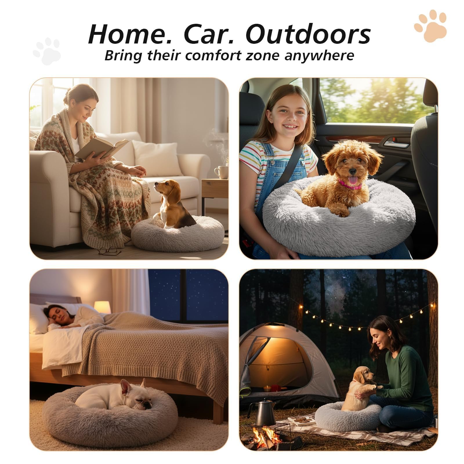 Cama JOLLYVOGUE apta para perros de hasta 80 libras en tamaño 36 pulgadas.