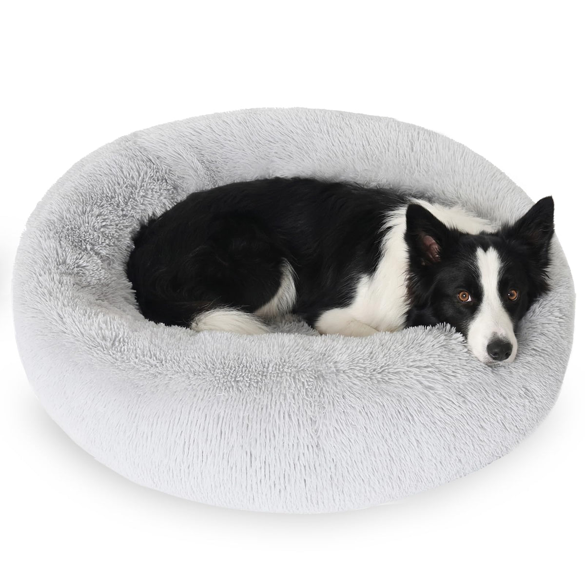 Cama para perros JOLLYVOGUE, exterior rosquilla, descanso calmante.