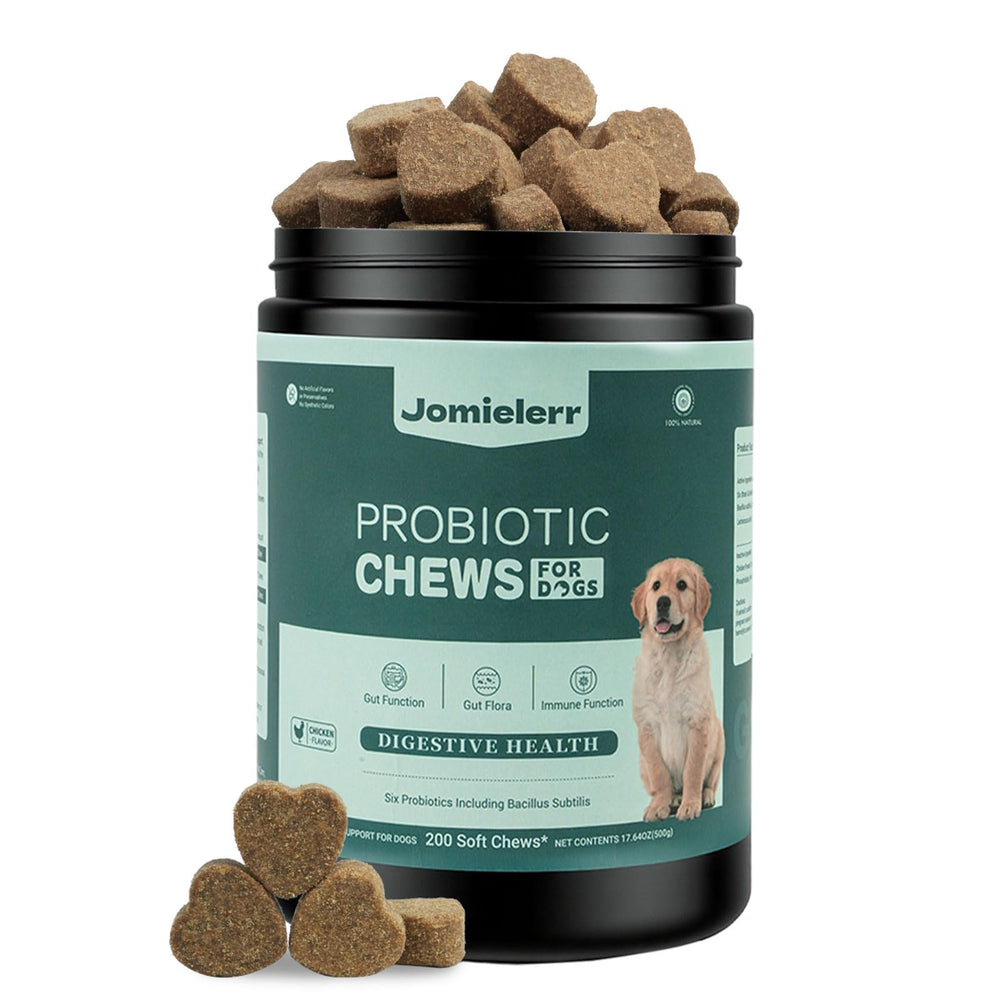 Jomielerr Probióticos para perros, digestión equilibrada: favorece movimientos intestinales regulares.