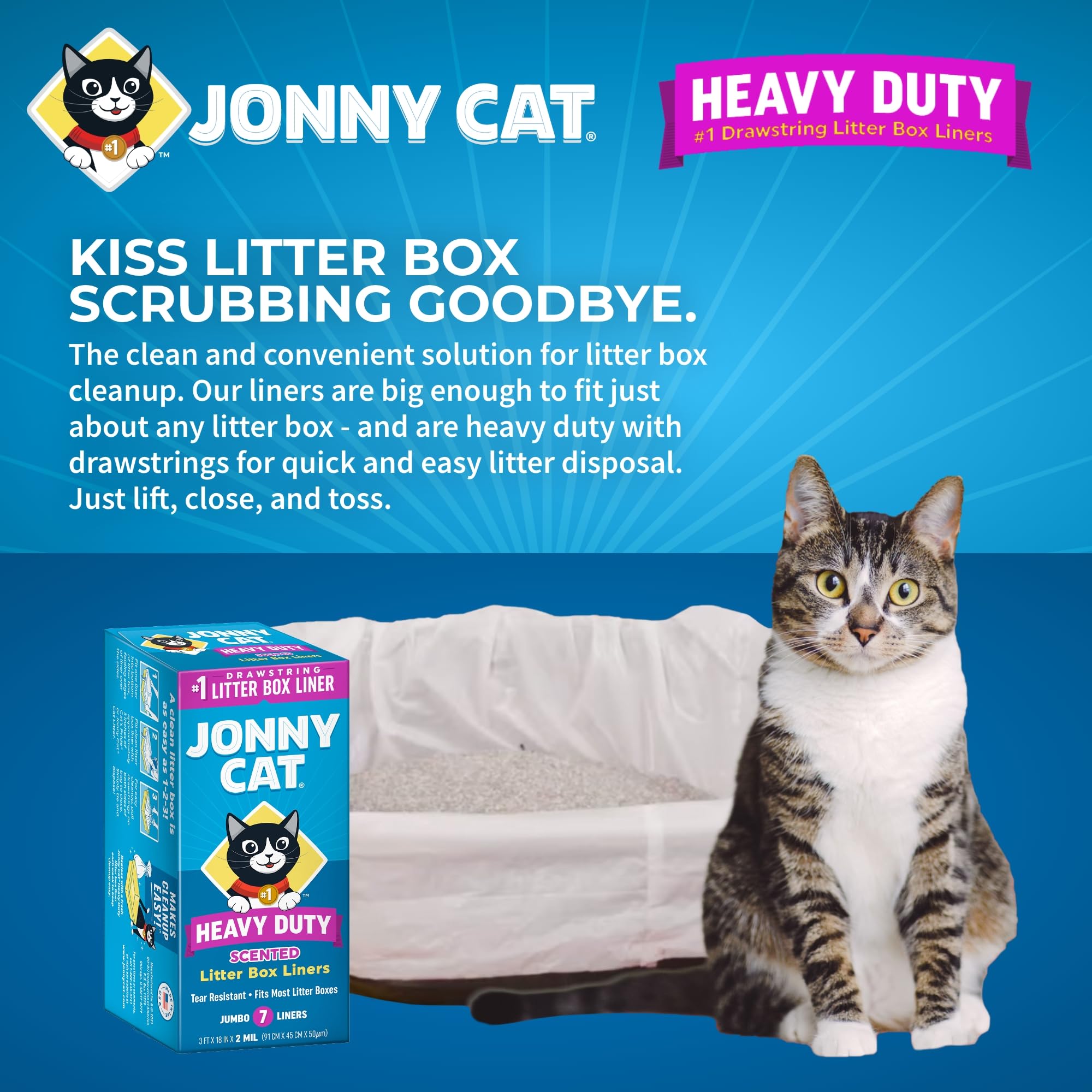 Jonny Cat cierre de cordón facilita desechar sin desorden