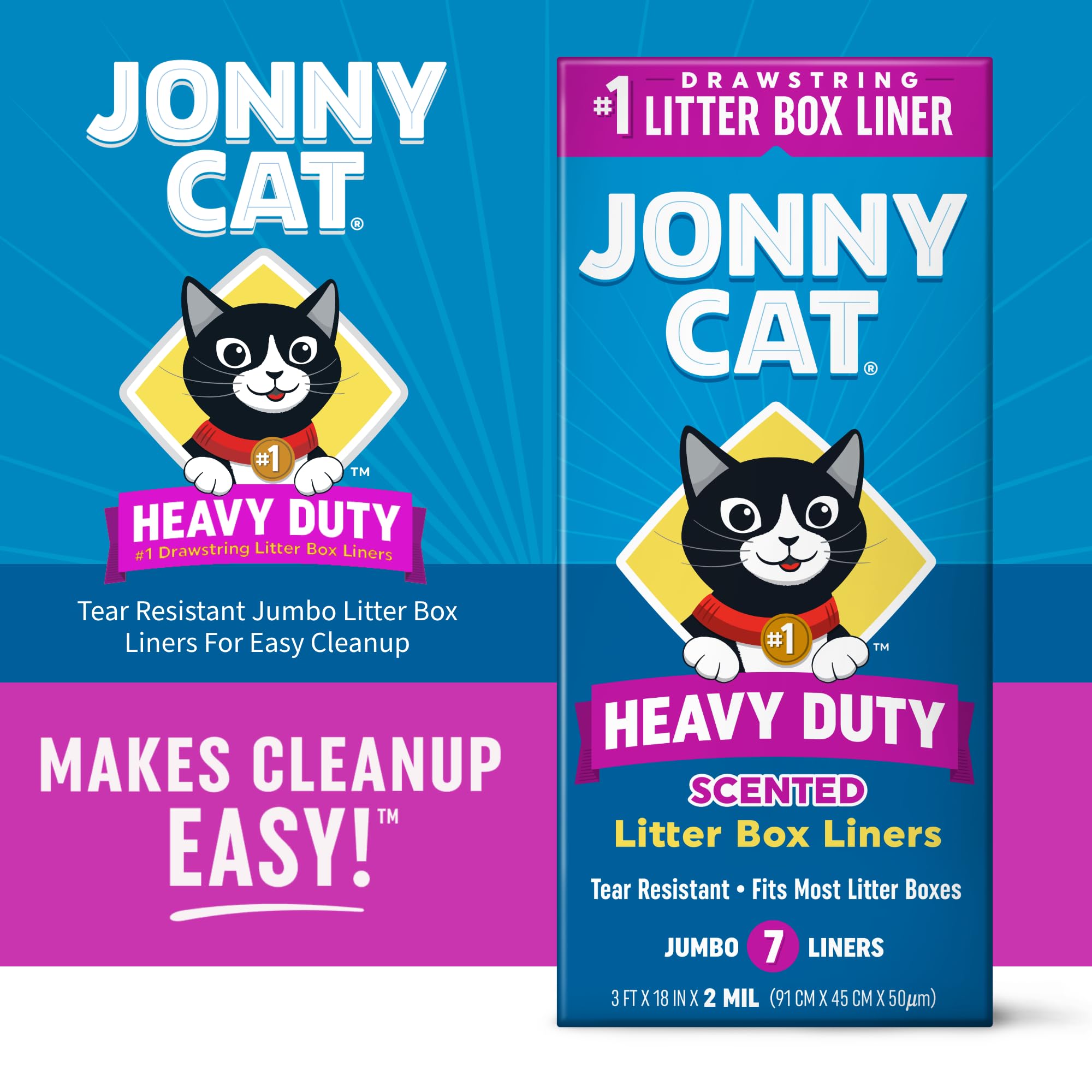 Jonny Cat resistente a desgarros, ideal para limpieza rápida
