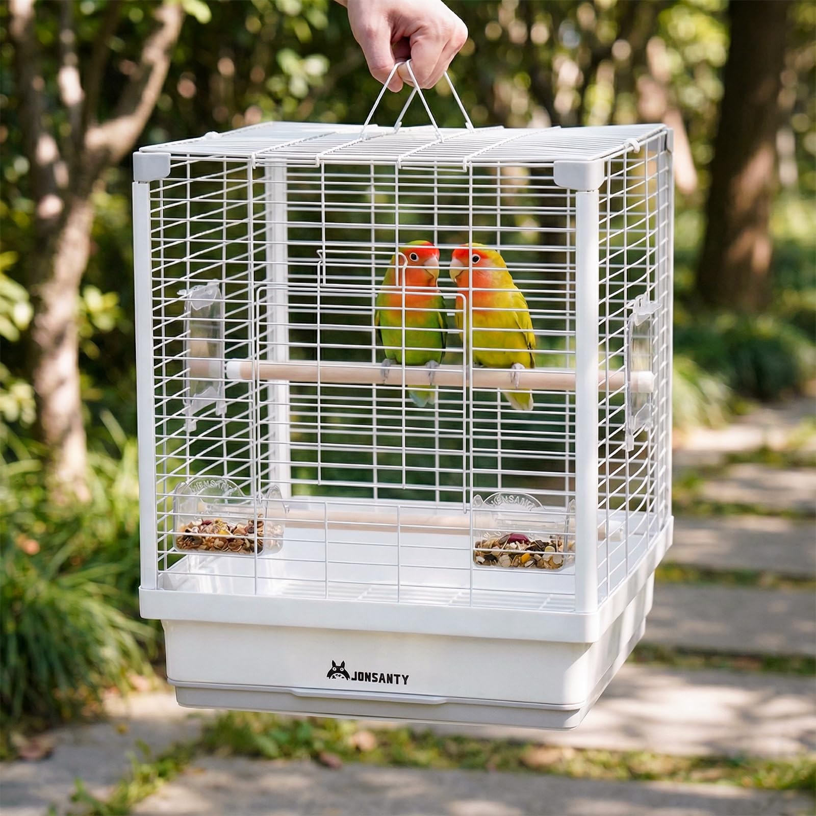 Jaula JONS NTY para aves de viaje de 17.3 pulgadas, ideal para visitas al veterinario