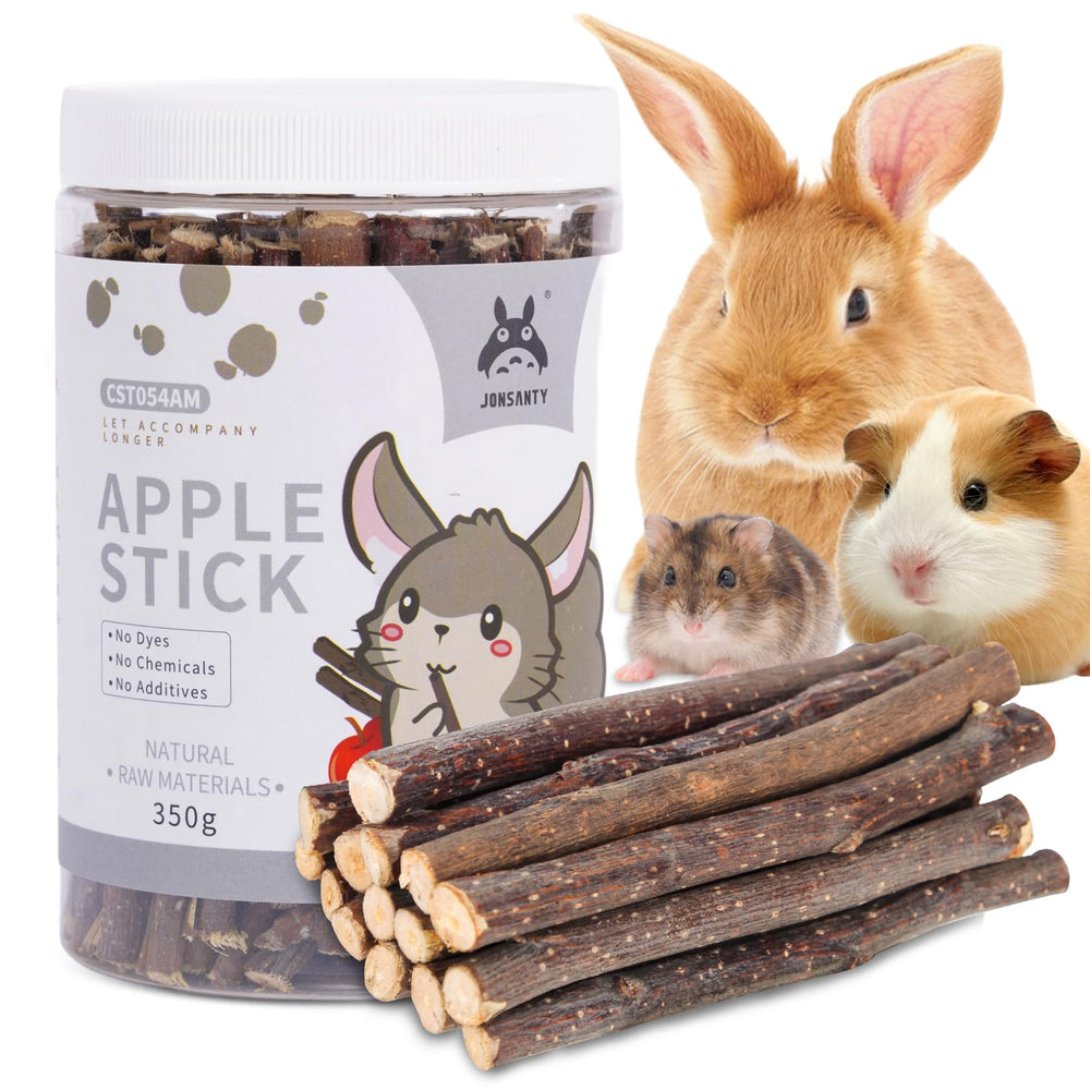 JONS NTY palitos de manzana naturales para conejos, sabor natural y masticación segura.