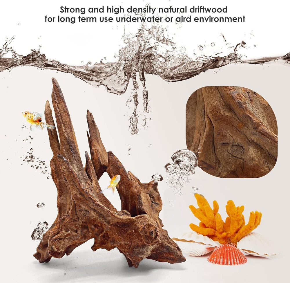 Jorewood driftwood para acuario, diseño artístico de ramas entrelazadas.