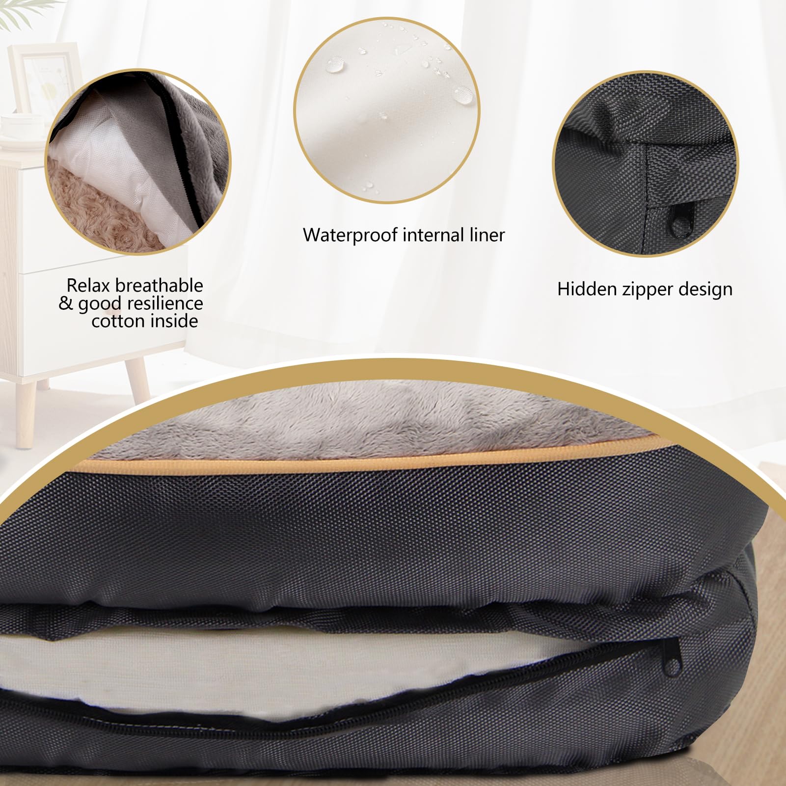 Base antideslizante JOYELF mantiene estable la cama.