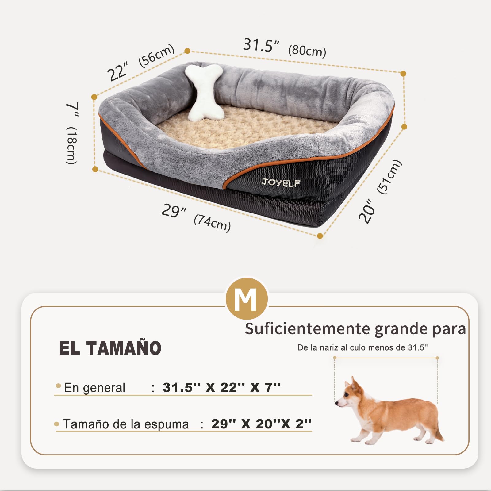 JOYELF funda desmontable lavable para limpieza rápida.