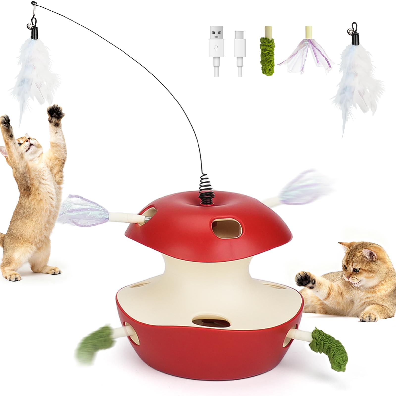 Joytale Juguete interactivo para gatos con 10 huecos que estimula la curiosidad.