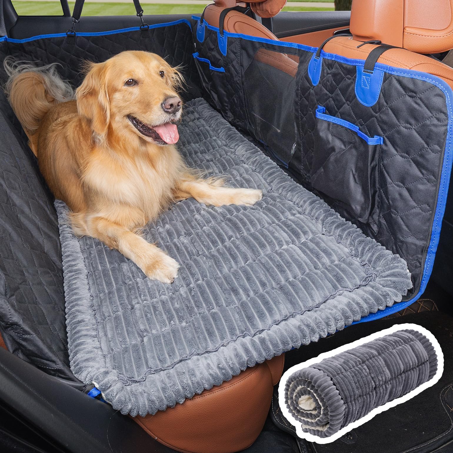 JOYTUTUS cama para perro extensor de asiento trasero: comodidad y seguridad en viajes