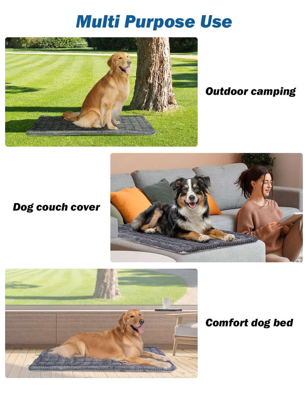 JOYTUTUS cama para perros uso multifuncional interior y viaje