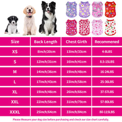 Camisetas JpGdn para perro, diseño corazón rosa, ideal para salidas y juego.