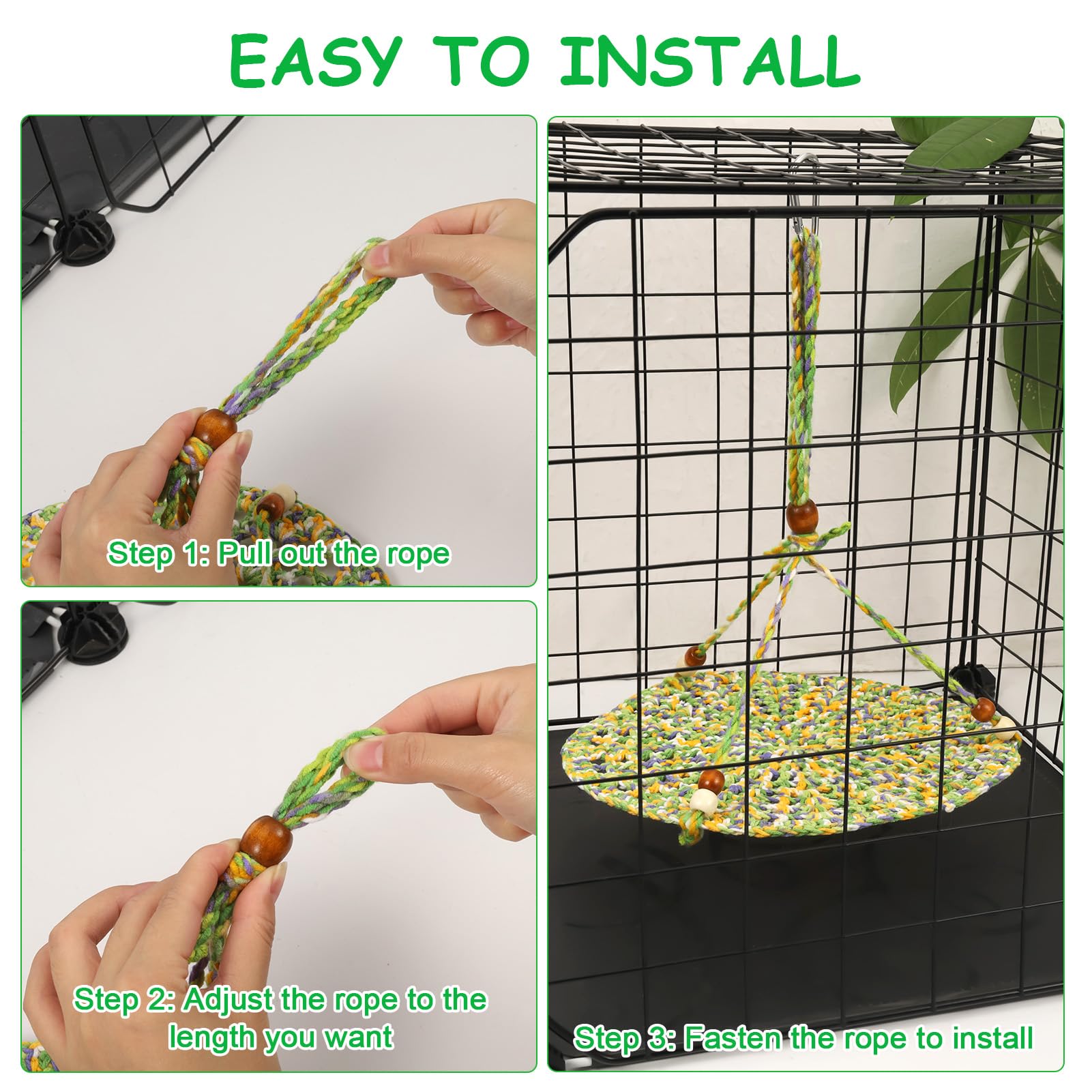 Hamaca versátil de Jspupifip para geckos y camaleones, con ajuste sencillo.