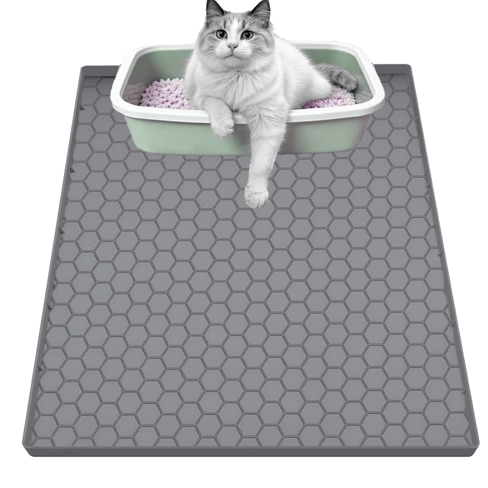 Almohadilla de silicona JSXZWOO para caja de arena, atrapa arena y facilita la limpieza.