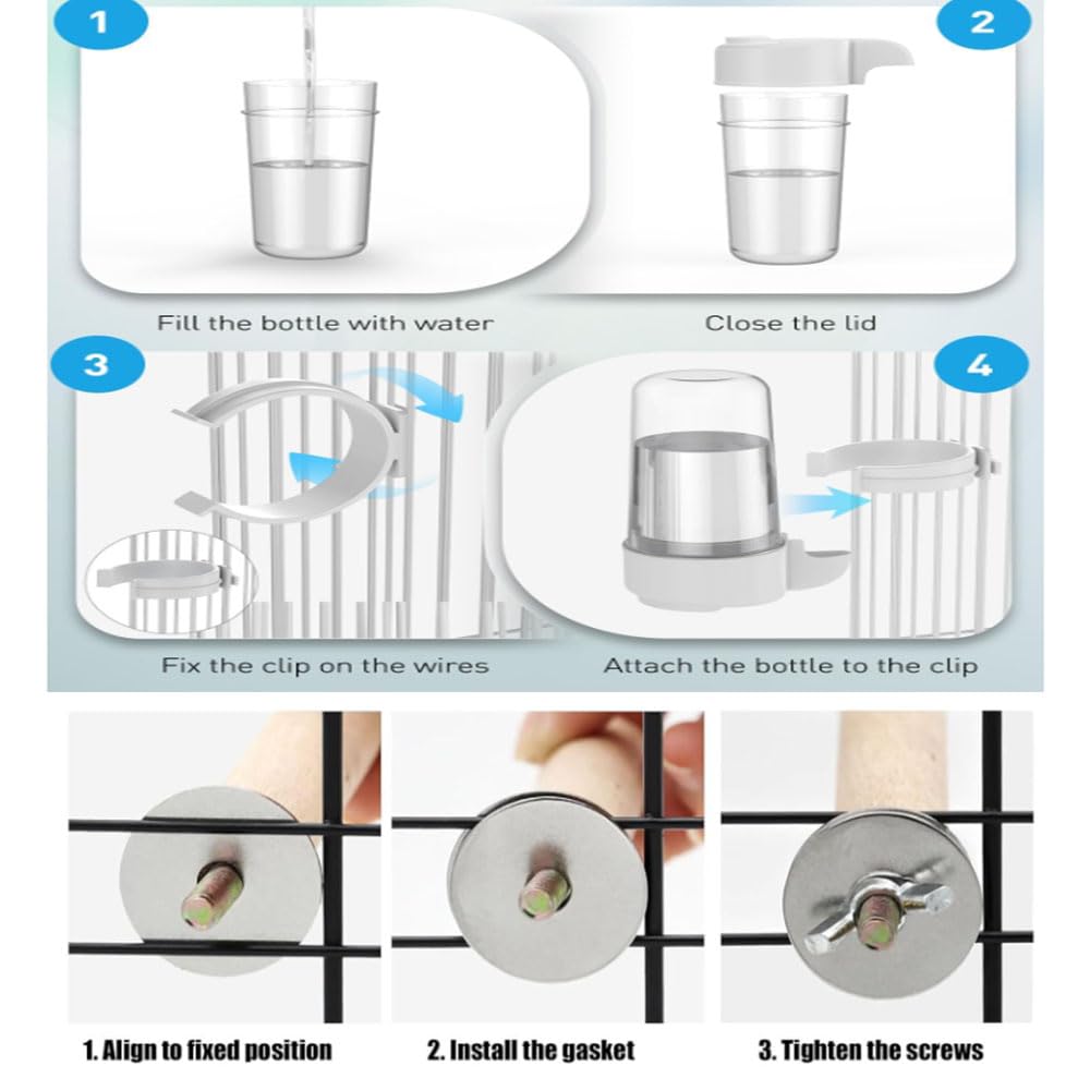 Dispensadores de alimento y agua JTACHIONG para un cuidado práctico diario.