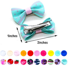 Clip JUCCPUL con lazo para perro pequeño de 2 pulgadas, rosa suave para ocasiones.