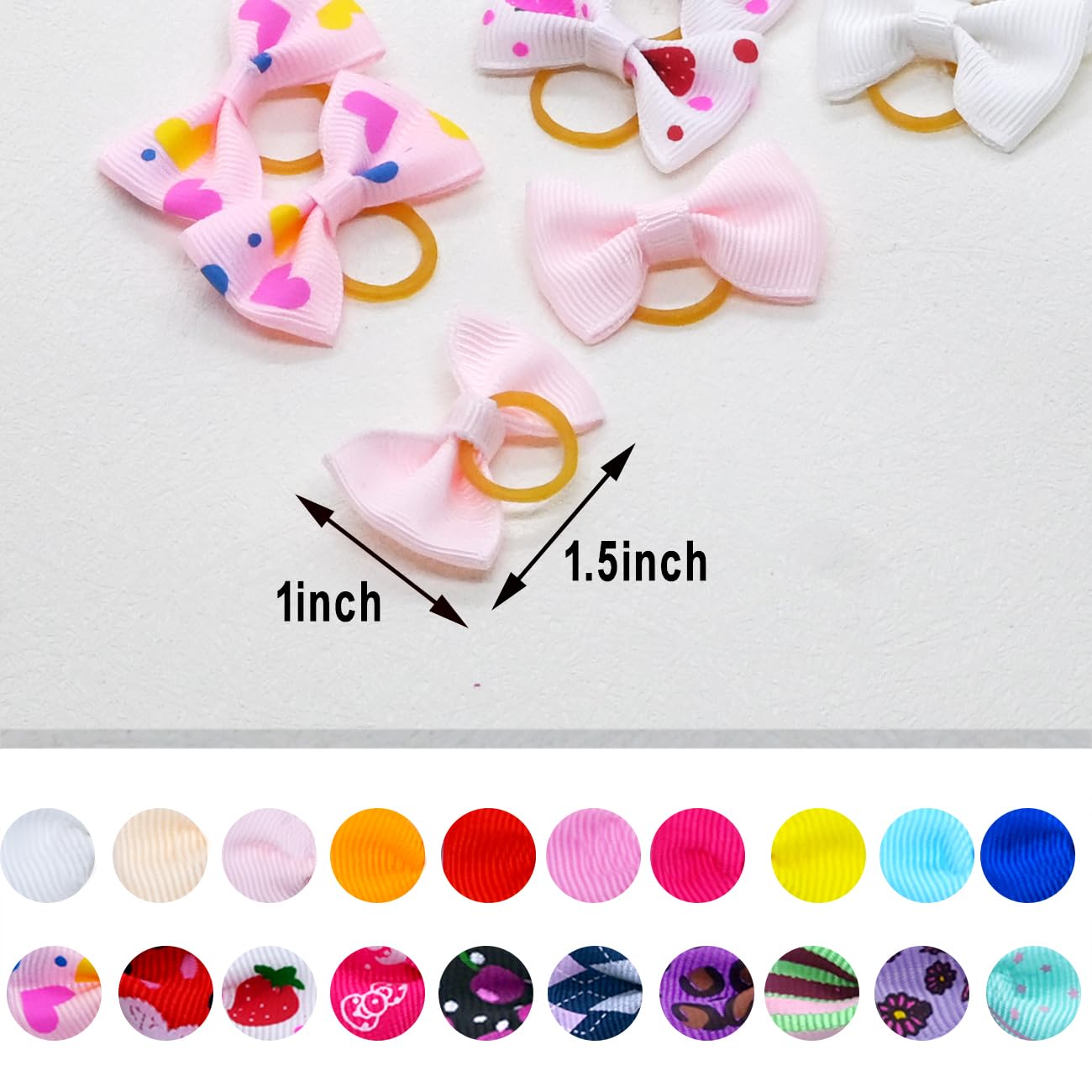 JUCCPUL Lazos para perros, variedad de colores para sesiones de fotos.