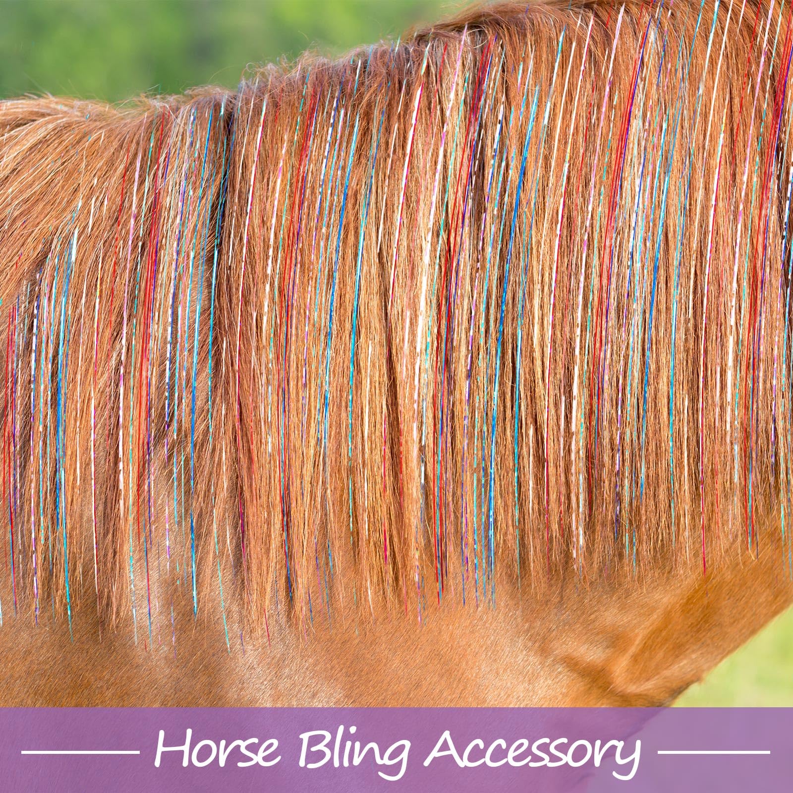 Juexica crin caballo longitud 47,7 cm para un impacto visual.