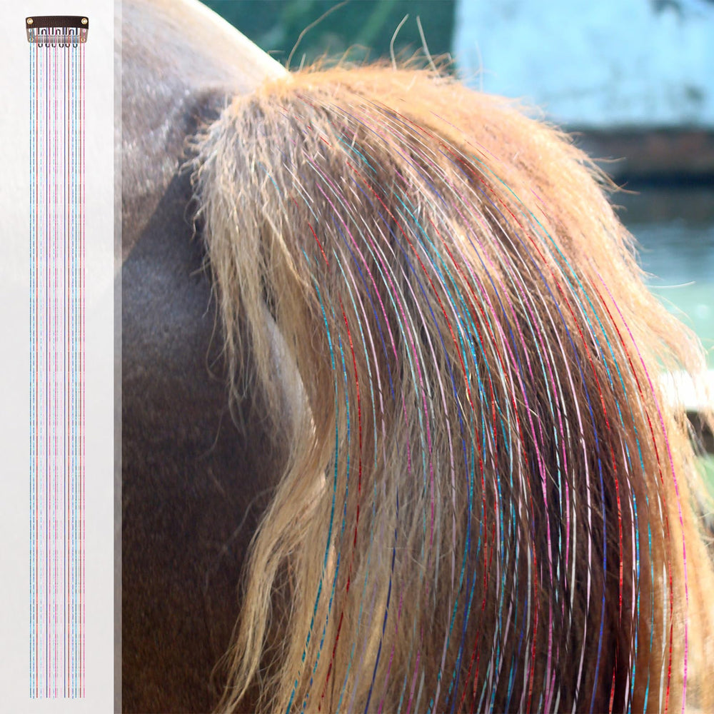 Juexica destellos brillantes melena y cola para distintas ocasiones.