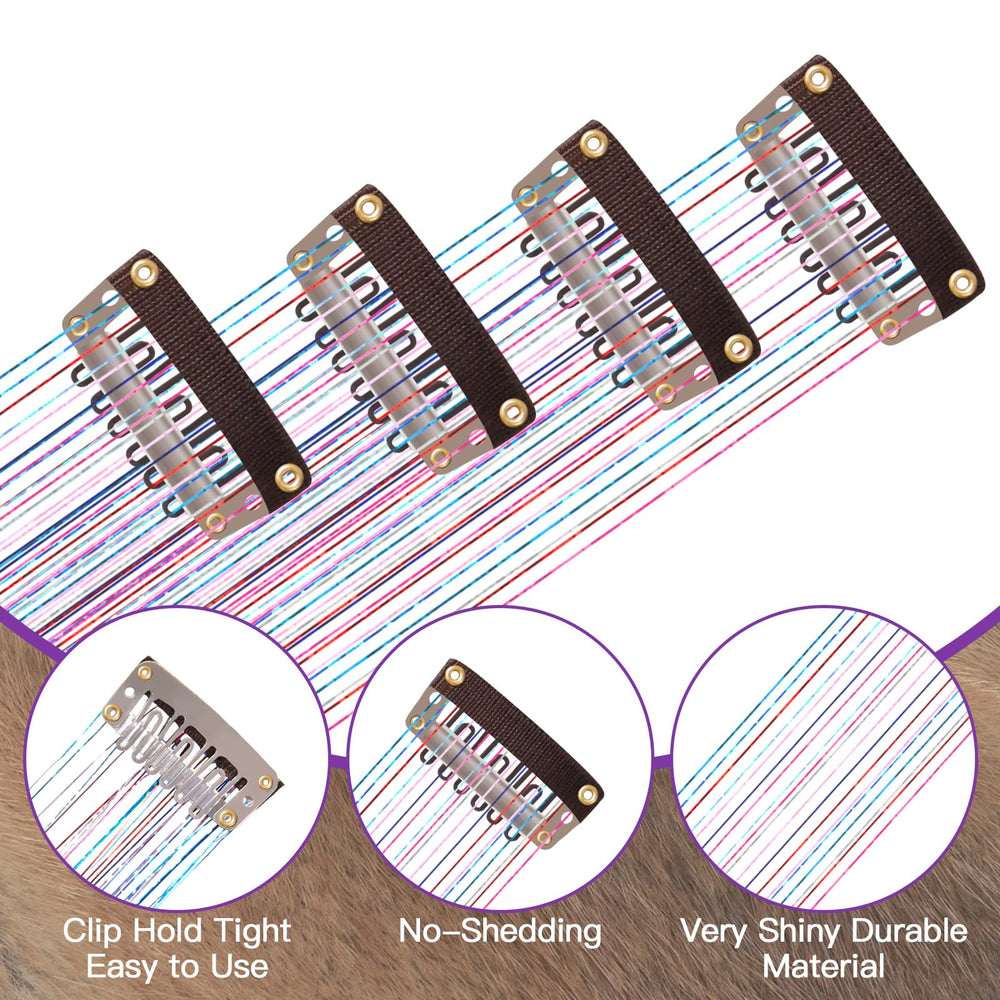 Juexica destellos crin multicolor duraderos con material resistente para uso repetido.