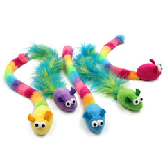 Jumpaws: juguete de hierba gatera multicolor para gatos, estimula la curiosidad.