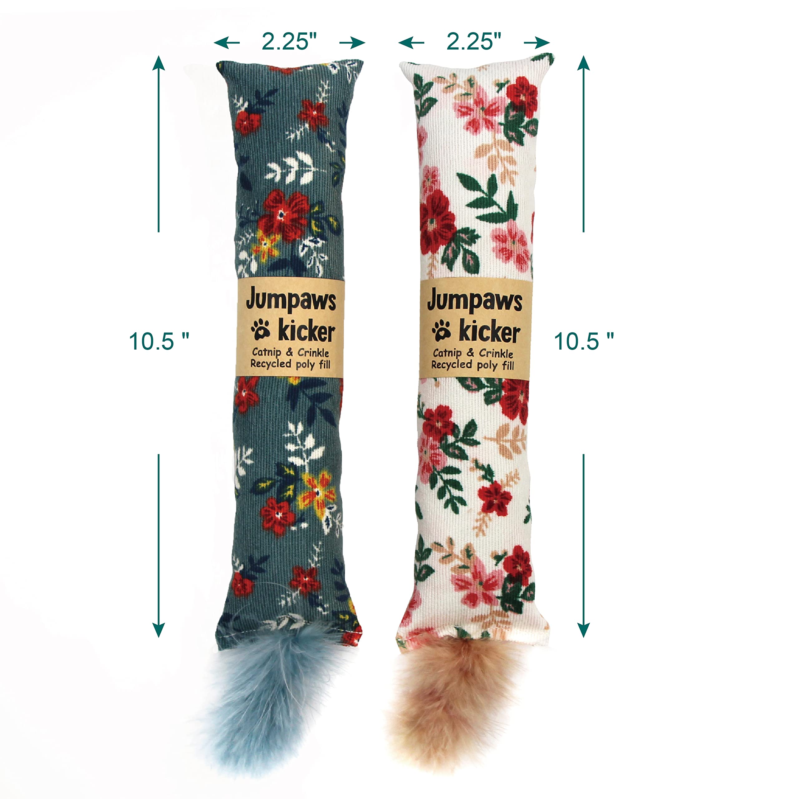 Jumpaws: plumas y silvervine atraen curiosidad y juego activo.