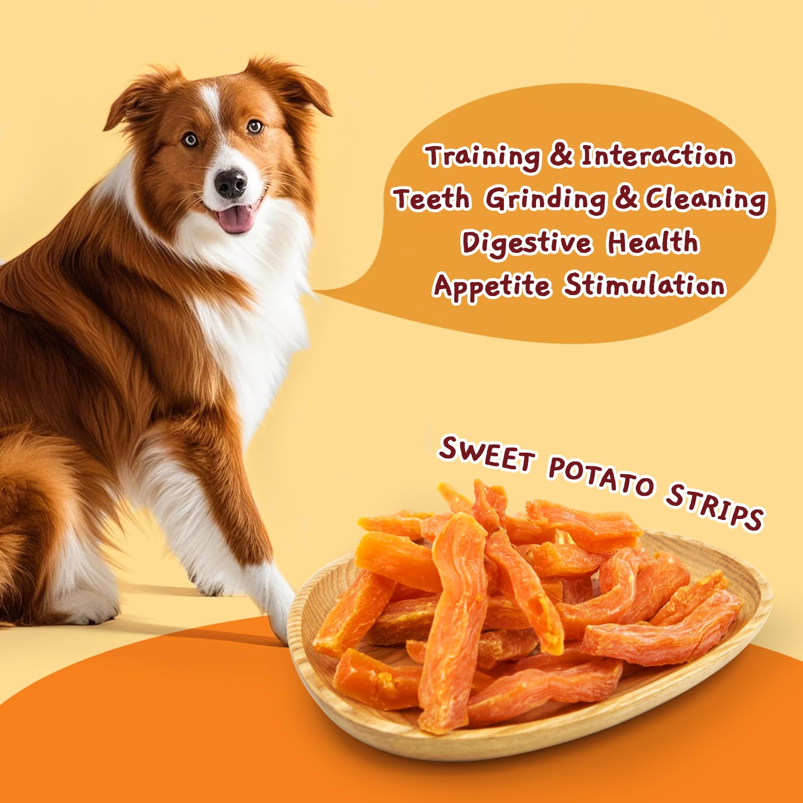 Jungle Calling batata dulce, sustituto del cuero crudo para perros.