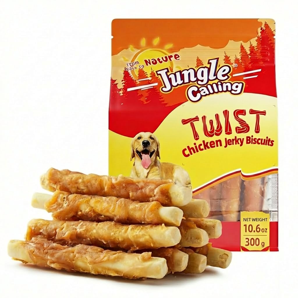 Jungle Calling Chicken Biscuits front view showing dual texture for rewards and training