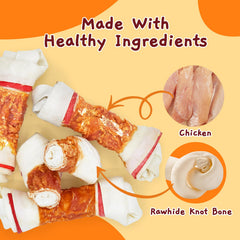 Jungle Calling large dog chew chicken wrap in a chew-ready form.