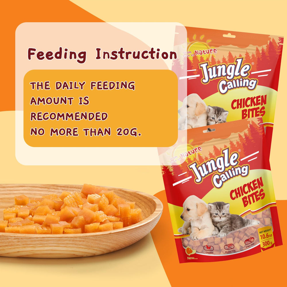 Porciones fáciles de abrir Jungle Calling, snack práctico para sesiones de entrenamiento.