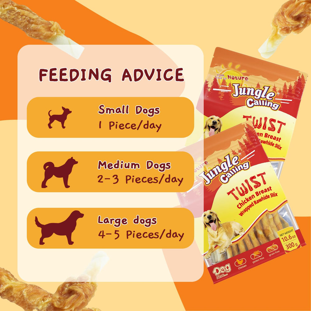 Jungle Calling : snacks poulet en cuir brut sans céréales, parfait pour l entraînement.