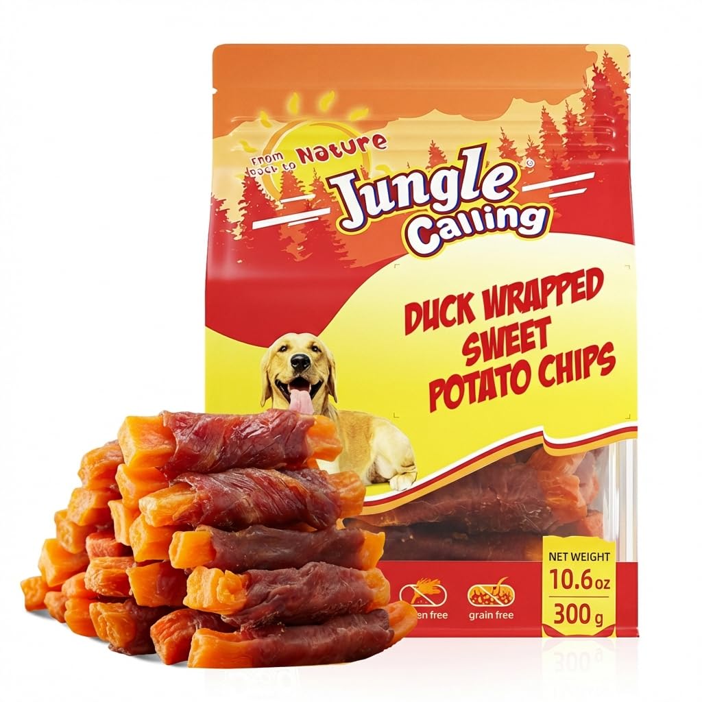 Friandise Jungle Calling torsades patate douce canard, goût savoureux et attractif.