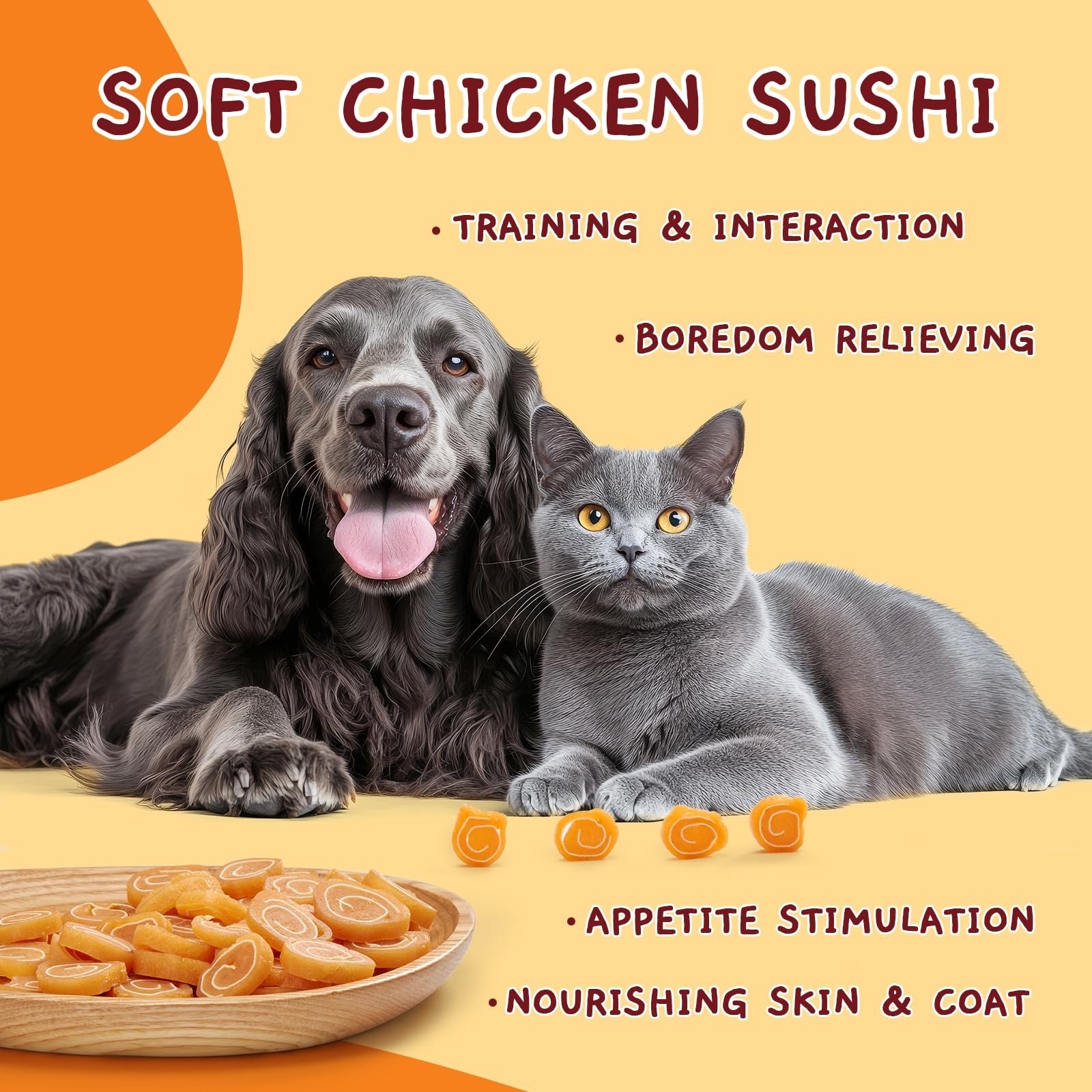 Jungle Calling, formato bocado suave para perros medianos y gatos, fácil de masticar