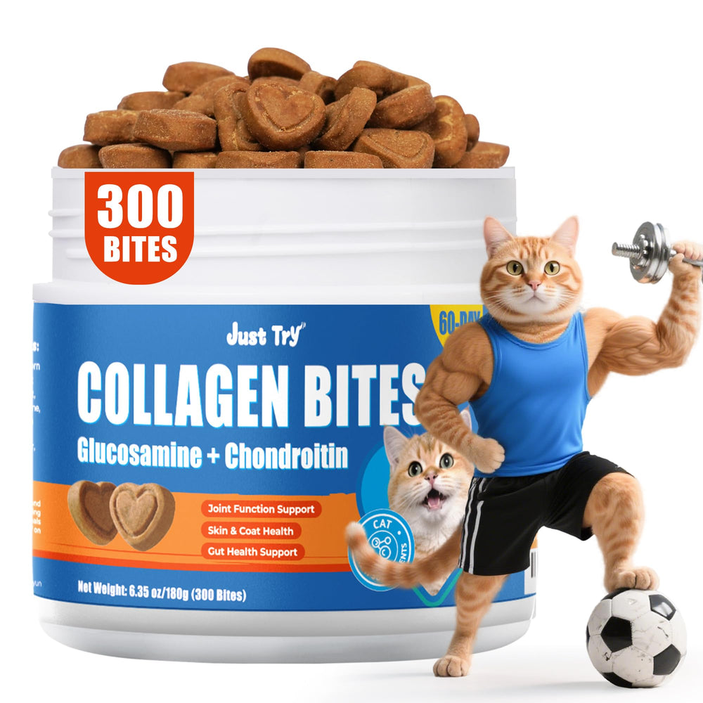 Just Try 300 Bites bocaditos de colágeno para gatos con sabor pollo