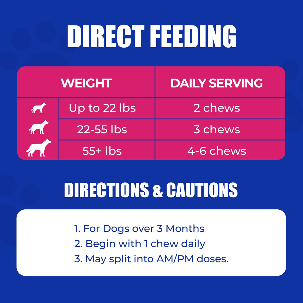 Just Try 300 Bites para perros, taurina y visión para una vida diaria clara