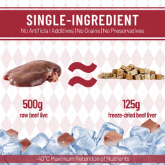 Just Try ingrediente único hígado de res liofilizado fuente de hierro
