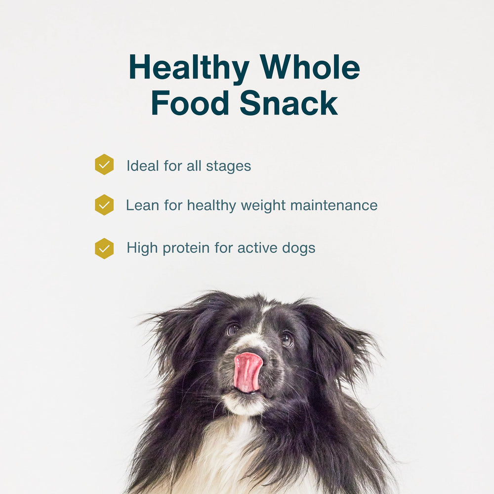 JustFoodForDogs-bajo-calorias, snack ligero para perros activos.