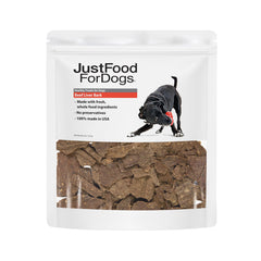 JustFoodForDogs bocaditos de hígado de res, premio natural para perros sin conservantes