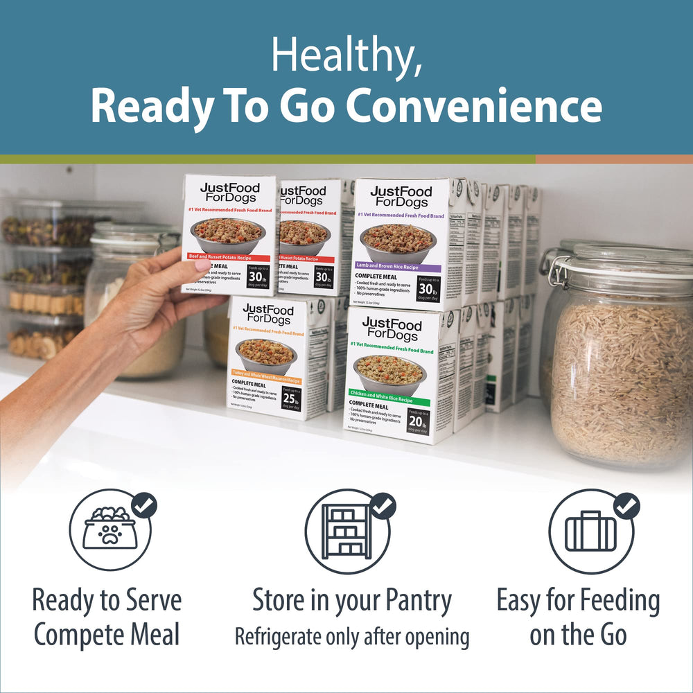JustFoodForDogs complemento alimento para perros, realza sabor.