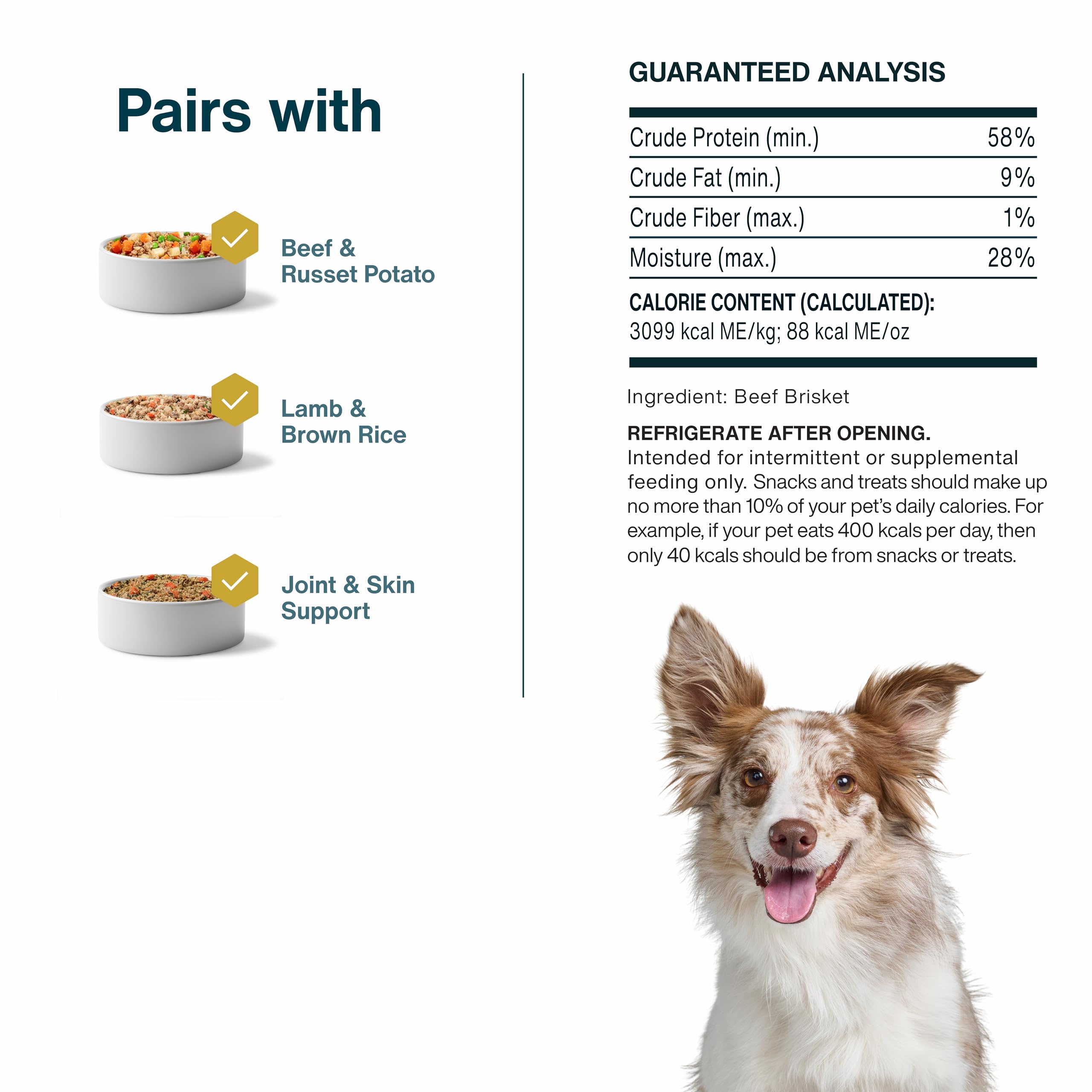 Envase de 5 oz de JustFoodForDogs para llevar y compartir