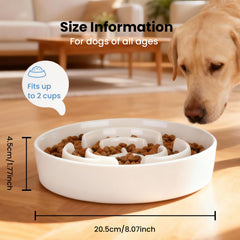 JuWow alimentador lento con diseño laberíntico para fomentar comer despacio.