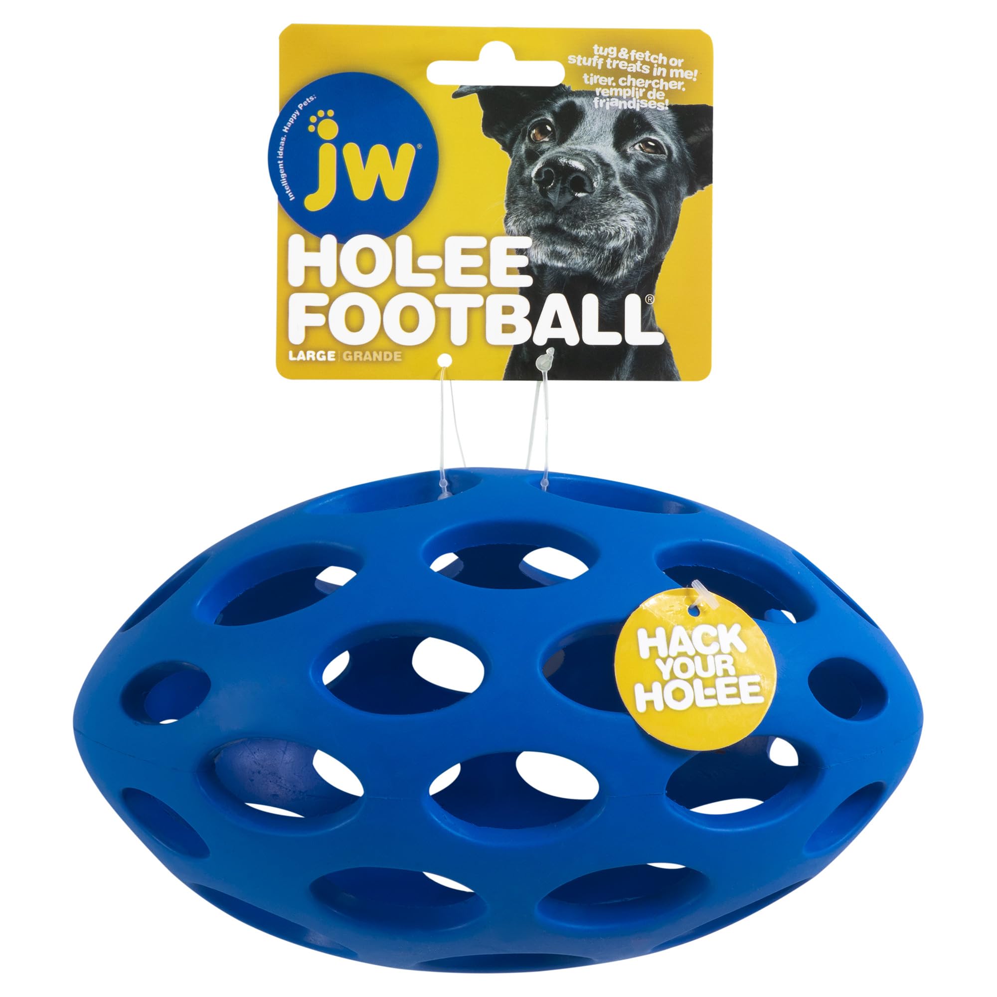 JW Hol-ee Football, juguete-puzzle para perros grandes que estimula la mente