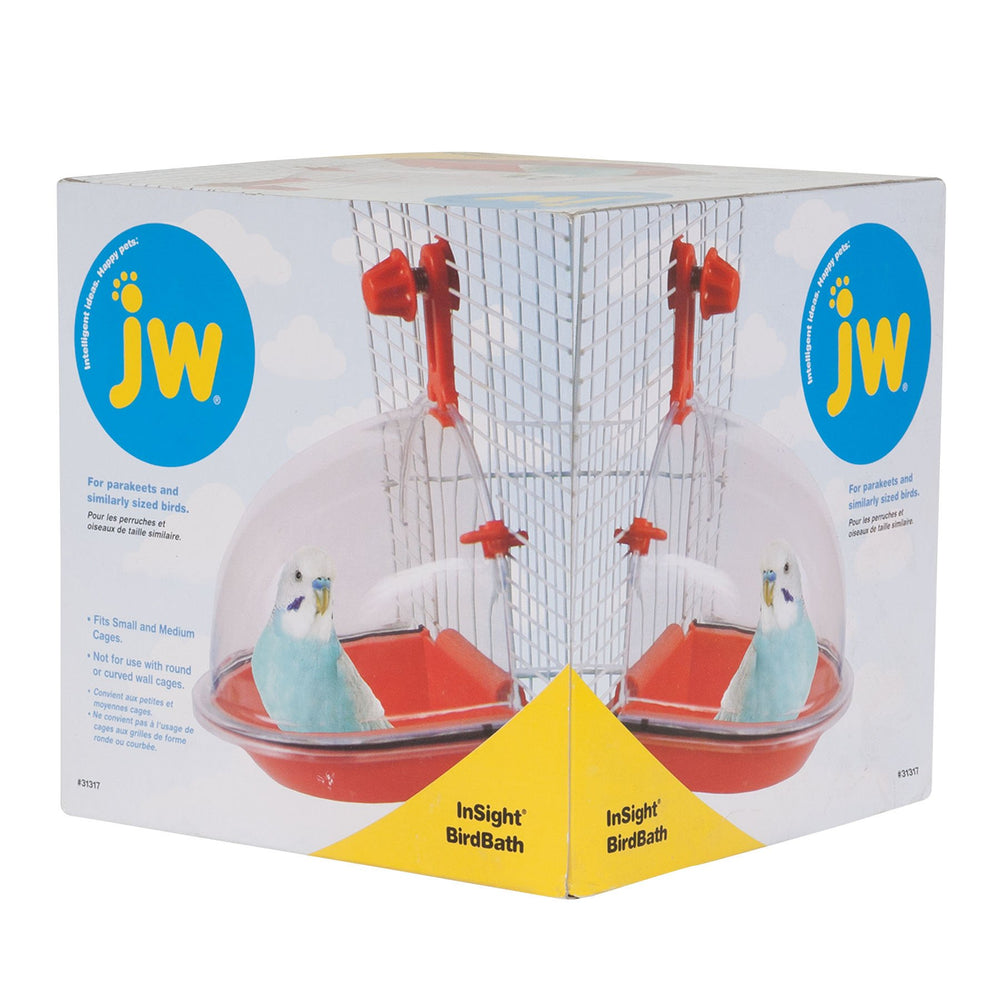 JW Insight Bird Bath: apto para periquitos, promueve actividad durante el baño