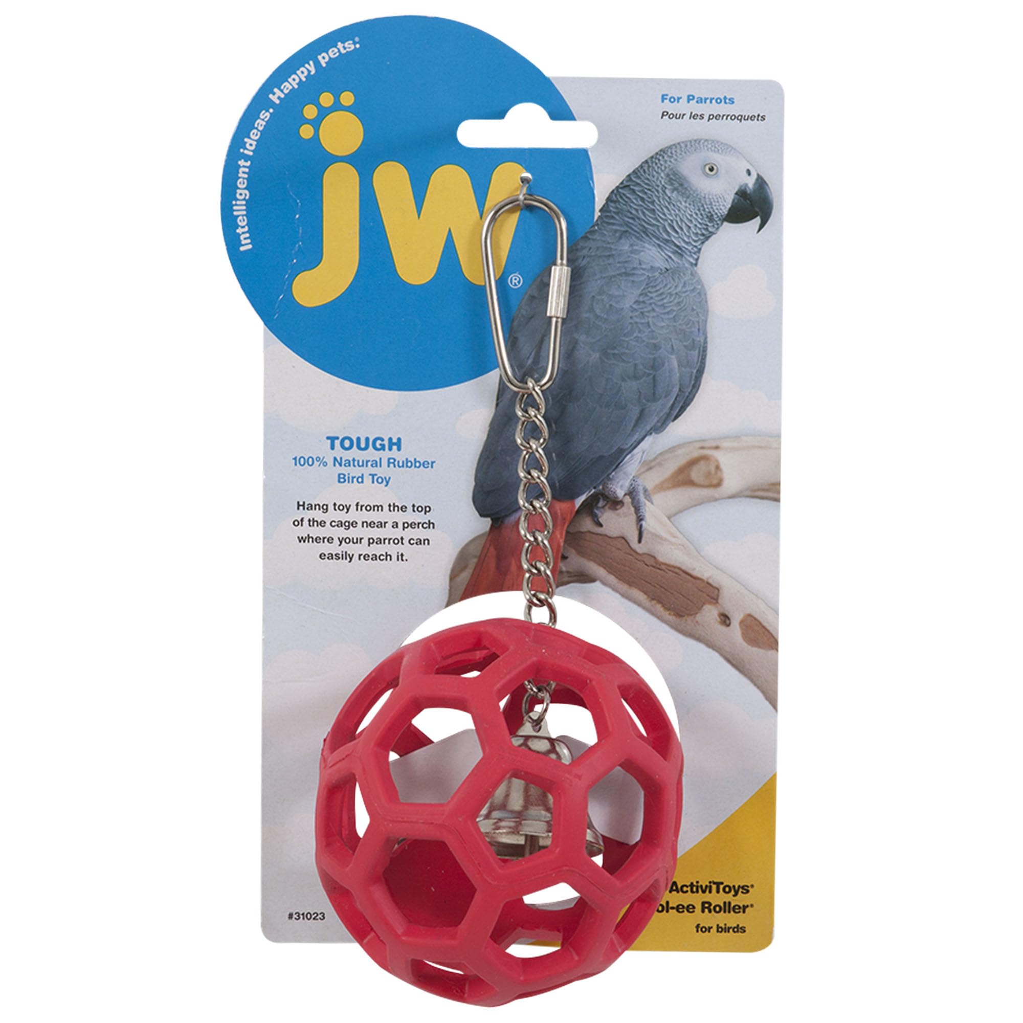 JW Hol-ee Roller para loro, entretenimiento diario que fomenta actividad.