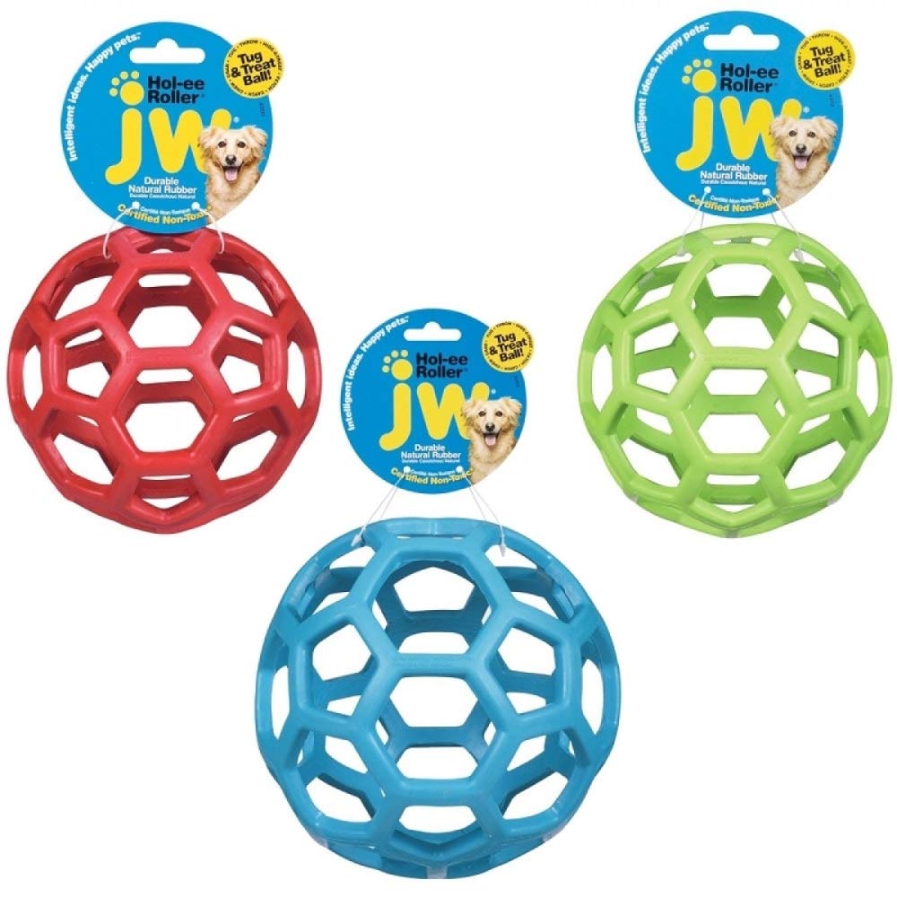 JW Pet Hol-ee Roller: juguete-entrenamiento para perros, ideal para juego interior.