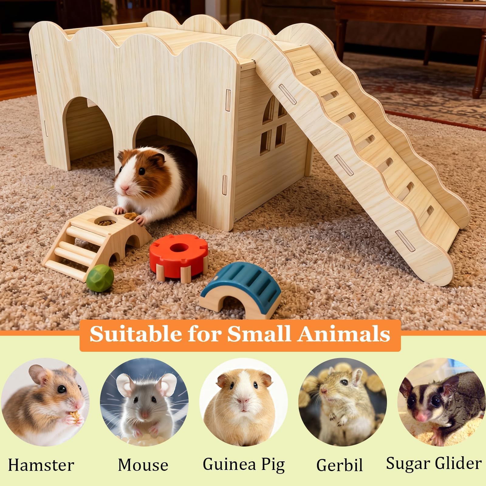Set de accesorios para cobaya y hamster de Jwizyotr