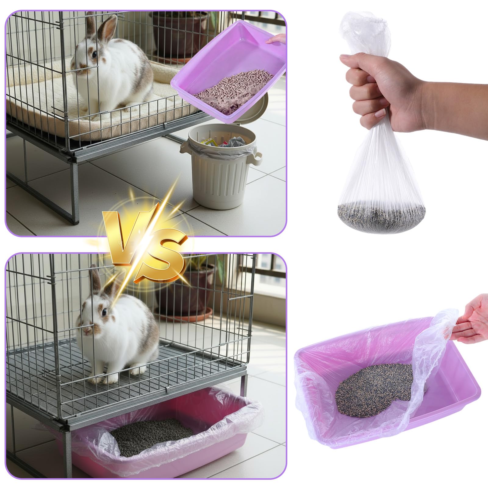 Uso versátil para conejos, cobayas, chinchillas y aves.
