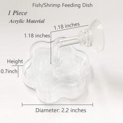 Ventosa de fijación JZMYXA mantiene el plato estable en acuario para alimentaciones limpias.